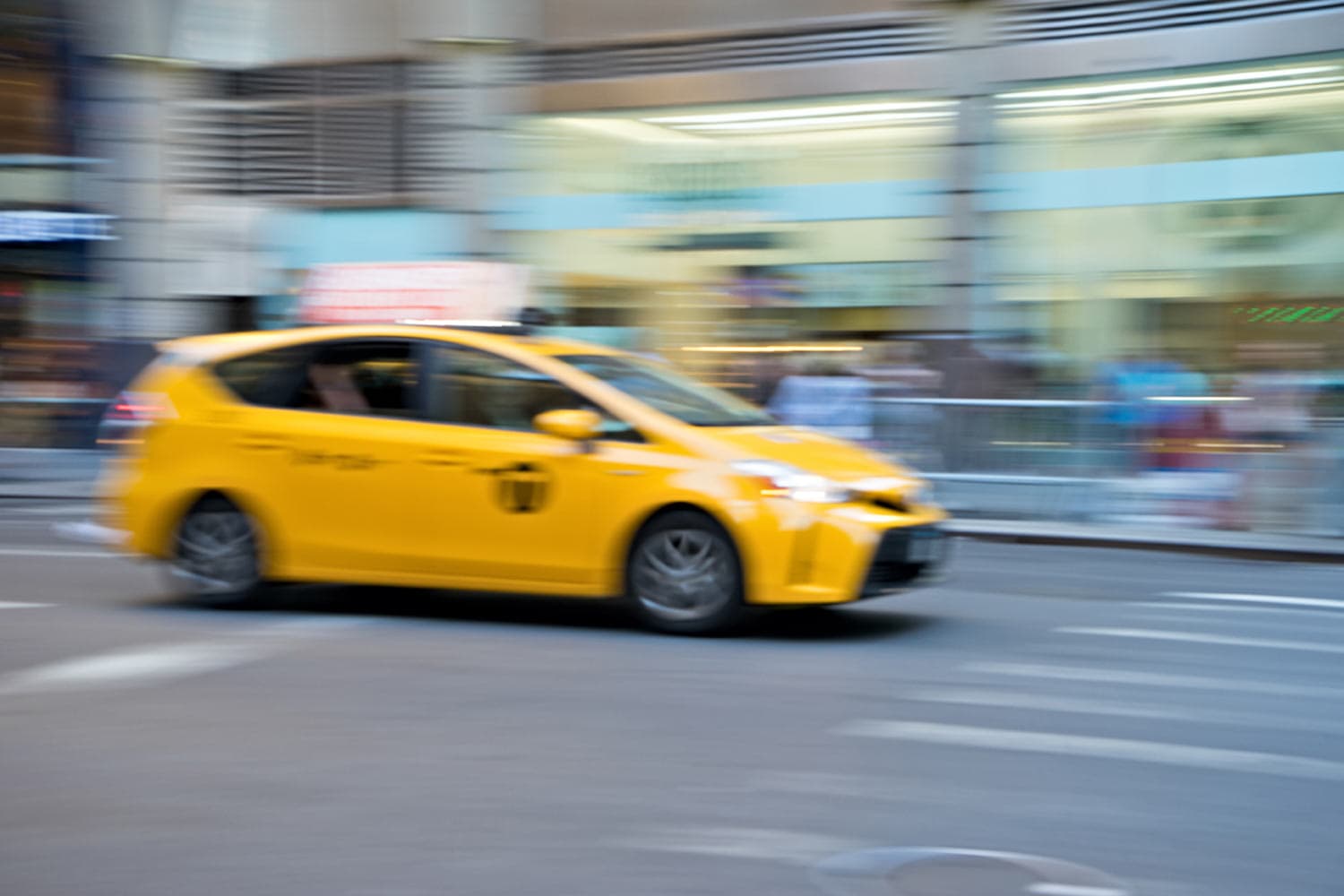 new york taxi blurry