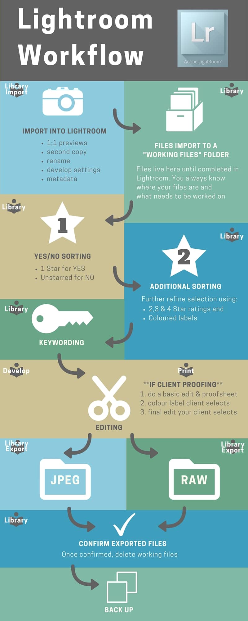 Lightroom workflow infographic