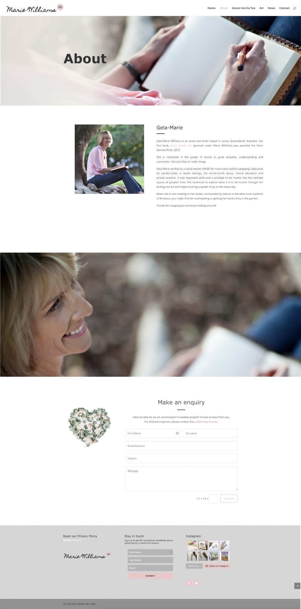 Website Design of Greenstone Holistic Health About page