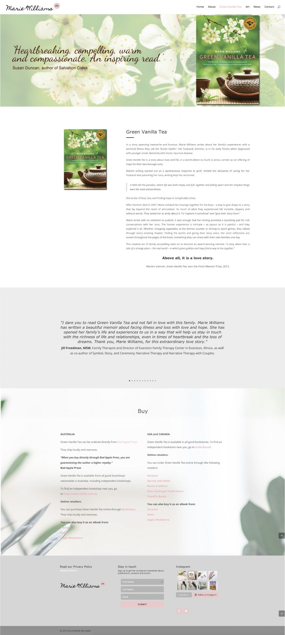 Website Design of Greenstone Holistic Health Services Page