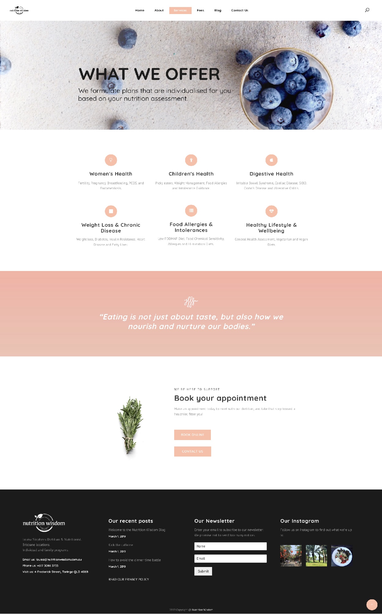 Website Design of Greenstone Holistic Health contact