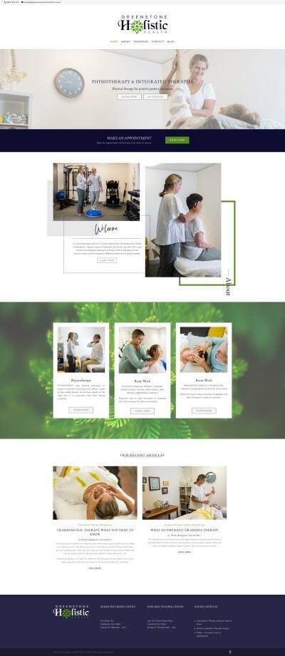 Website Design of Greenstone Holistic Health